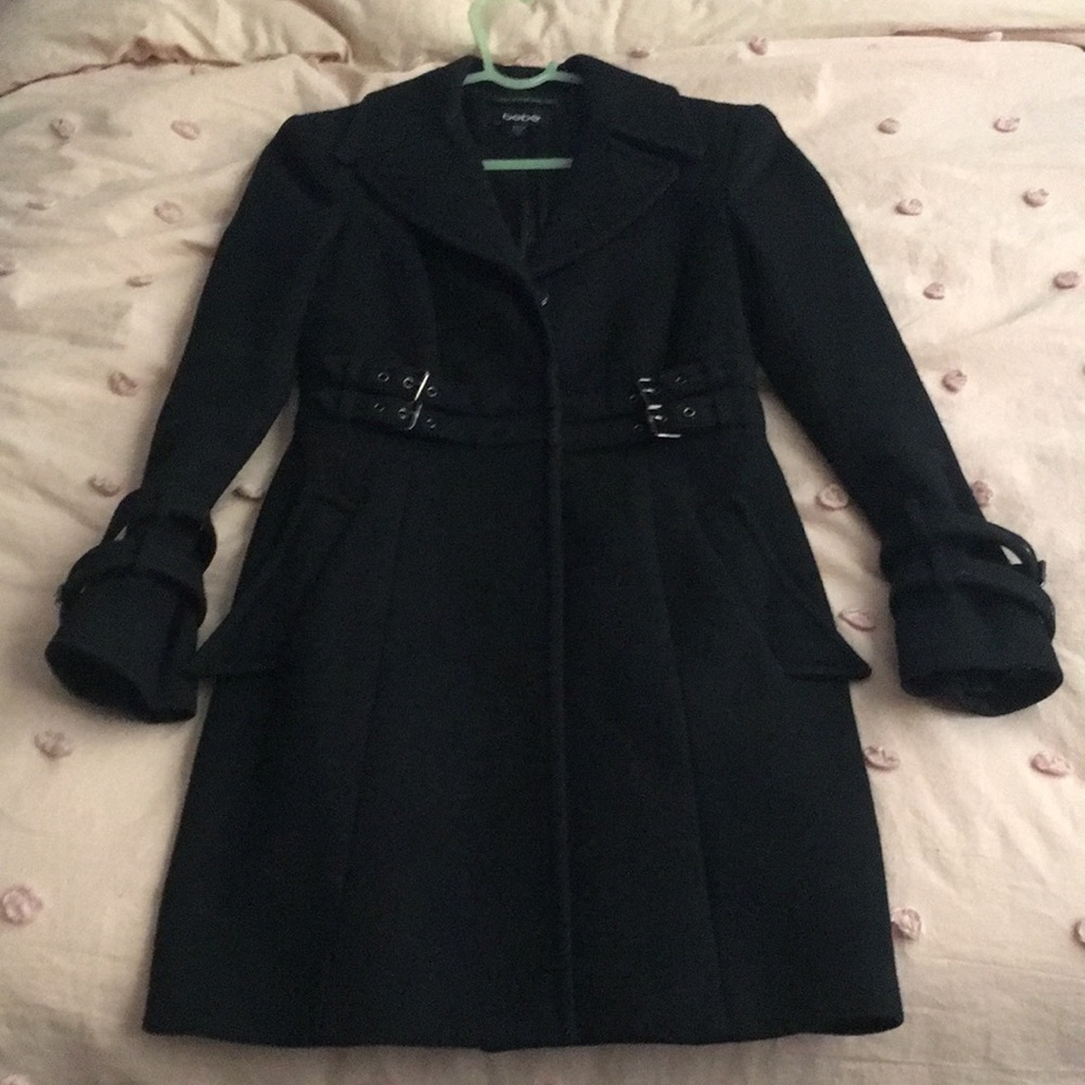 Classic beautiful coat. Bebe XS. Like new